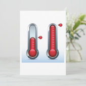 Twee thermometers kaart (Staand voorkant)