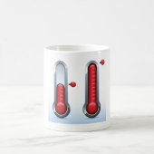 Twee thermometers koffiemok (Center)