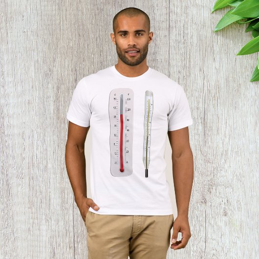 Twee Thermometers Mannen T-shirt