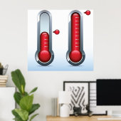 Twee thermometers poster (Thuiskantoor)