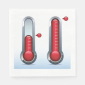 Twee thermometers servet (Voorkant)