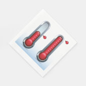 Twee thermometers servet (Hoek)