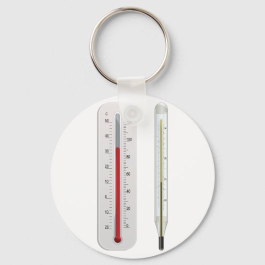Twee thermometers Sleutelhanger (Voorkant)