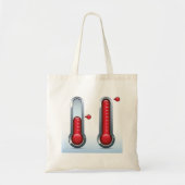 Twee thermometers tote bag (Voorkant)