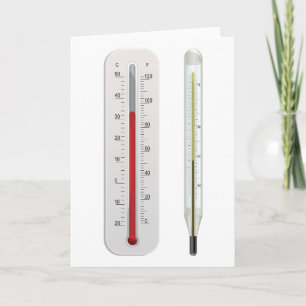 Twee thermometers Wenskaarten Kaart