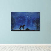 Twee Thoroughbred Racehorse Foals Canvas afdrukken (Insitu (Houten vloer))