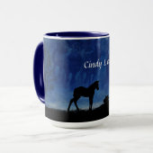 Twee Thoroughbred Racehorse Foals Coffee Mok (Voorkant links)