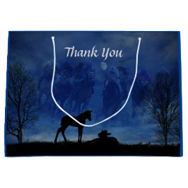 Twee Thoroughbred Racehorse Foals Gift Bag Groot Cadeauzakje