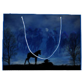 Twee Thoroughbred Racehorse Foals Gift Bag Groot Cadeauzakje (Achterkant)
