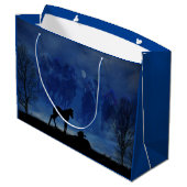 Twee Thoroughbred Racehorse Foals Gift Bag Groot Cadeauzakje (Achterkant Gekanteld)
