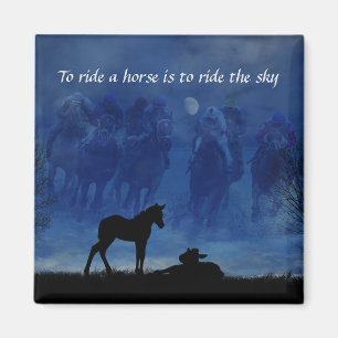 Twee Thoroughbred Racehorse Foals Magnet