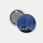 Twee Thoroughbred Racehorse Foals Magnet (Voorkant / Achterkant)