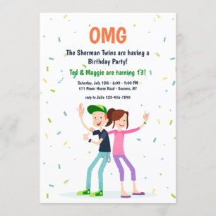 Twee Tiener uitnodigingen