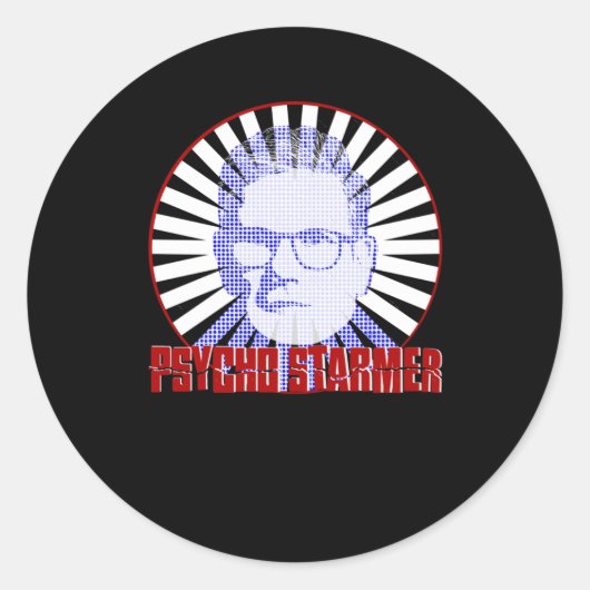 Twee Tier Psycho Starmer - Ronde Sticker (Voorkant)