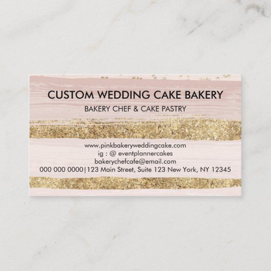 Twee Tier Trouwtaart Bakkerij Pastry Visitekaartje (Achterkant)