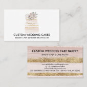 Twee Tier Trouwtaart Bakkerij Pastry Visitekaartje (Voorkant / Achterkant)