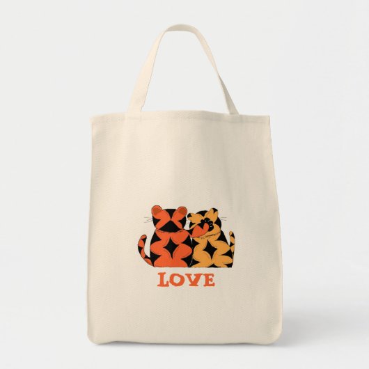 Twee tigers - Liefde Tote Bag (Voorkant)