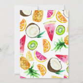 Twee Tii Fruity Verjaardag Kaart Uitnodiging Draai (Achterkant)