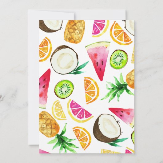 Twee Tii Fruity Verjaardag Kaart Uitnodiging Draai (Achterkant)