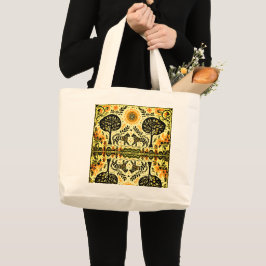 Twee tijgers in het bos grote tote bag