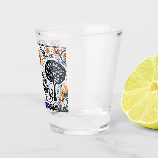 Twee tijgers in het bos shot glas (Rechts)