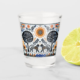 Twee tijgers in het bos shot glas