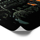 Twee tiki beelden zonnopend tropisch poster (Hoek)