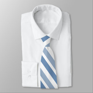 Twee-tint leisteenblauw grijs witte diagonale stre stropdas