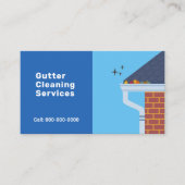 Twee tinten blauw Gutter Cleaning Services Visitekaartje (Voorkant)