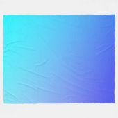Twee Tinten Blauwe Kleurcombinatie Fleece Deken (Voorkant (Horizontaal))