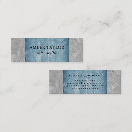 Twee Tinten Grunge Textuur Mini Visitekaartje (Voorkant / Achterkant)