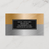 Twee Tinten Metallic Geborsteld Visitekaartje (Achterkant)