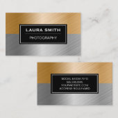 Twee Tinten Metallic Geborsteld Visitekaartje (Voorkant / Achterkant)