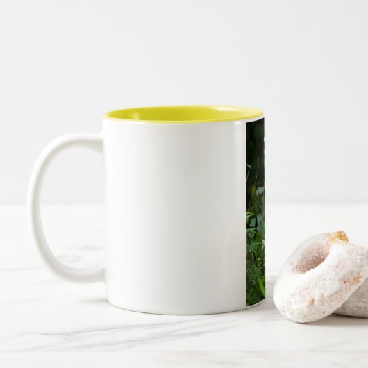 twee-tinten mok sjabloon (Met donut)
