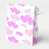 Twee tinten van Roze dubbel hart patroon Bedankdoosjes (Achterkant)