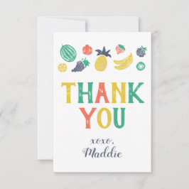 Twee-tit Fruiti Tweede Verjaardag Dank u Bedankkaart