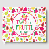 Twee-tit Fruitig 2e verjaardag Tutti Frutti Tropis Gastenboek (Voorkant)