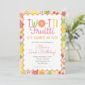 Twee-tit Fruitti Verjaardag Kaart (Staand voorkant)
