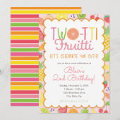 Twee-tit Fruitti Verjaardag Kaart (Voorkant / Achterkant)