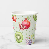 Twee-tit frutti fruit patroon verjaardagsfeestje papieren bekers (Achterkant)