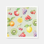 Twee-tit frutti fruit patroon verjaardagsfeestje servet (Voorkant)