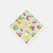 Twee-tit frutti fruit patroon verjaardagsfeestje servet (Hoek)