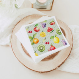 Twee-tit frutti fruit patroon verjaardagsfeestje servet