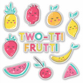 Twee-tit Frutti Schattigee Fruit Cocktail karakter Sticker (Voorkant)