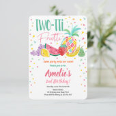 Twee-tit Frutti Tutti Fruitig Verjaardag Fruit Zom Kaart (Staand voorkant)