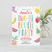 Twee-tit Frutti Tutti Fruitig Verjaardag Fruit Zom Kaart (Staand voorkant)