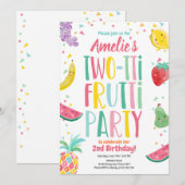 Twee-tit Frutti Tutti Fruitig Verjaardag Fruit Zom Kaart (Voorkant / Achterkant)