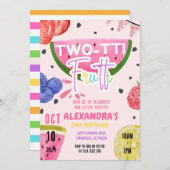 Twee-tit Frutti Tutti Frutti 2e verjaardag Kaart (Voorkant / Achterkant)