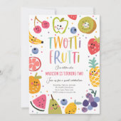 Twee-tit Frutti Twotti Fruit Tropische 2e Verjaard Kaart (Voorkant)