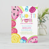 TWEE-tit Frutti Zo'n schattige zomer fruit Verjaar Kaart (Staand voorkant)